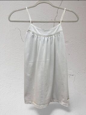 Vintage Y2K American Eagle Outfitters White Baby Doll Pleated Cami Tank Size S